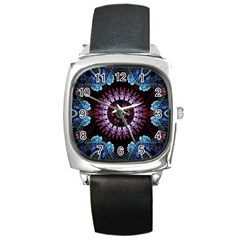 Digitalart Kaleidoscope Square Metal Watch