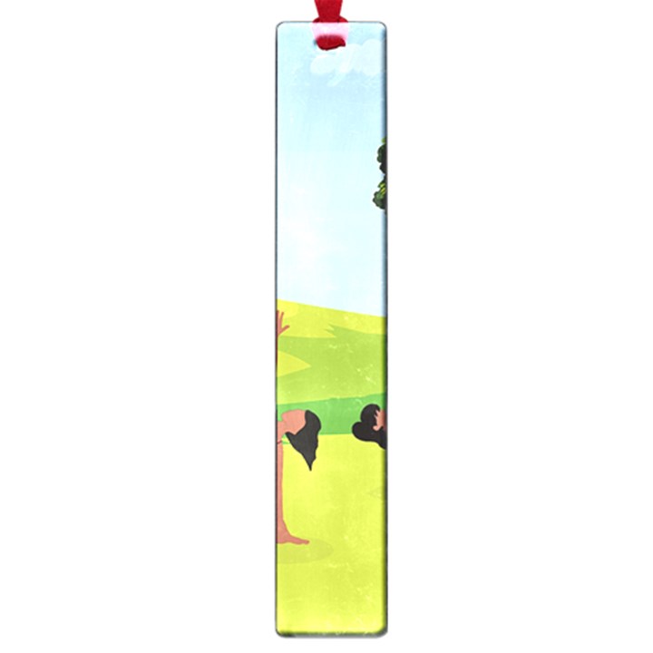 Mother And Daughter Yoga Art Celebrating Motherhood And Bond Between Mom And Daughter. Large Book Marks