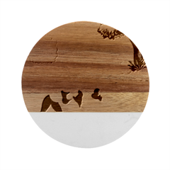 Large Marble Wood Coaster (round) by SymmekaDesign