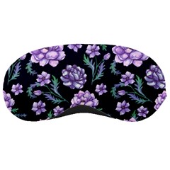 Elegant Purple Pink Peonies In Dark Blue Background Sleeping Mask by augustinet