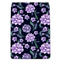 Elegant Purple Pink Peonies In Dark Blue Background Removable Flap Cover (l) by augustinet