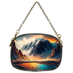 Abstract Color Colorful Mountain Ocean Sea Chain Purse (One Side)