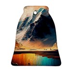 Abstract Color Colorful Mountain Ocean Sea Ornament (Bell) Front