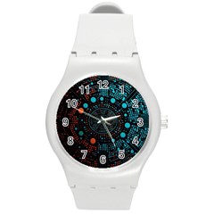 Big Data Abstract Abstract Background Round Plastic Sport Watch (m) by Pakemis