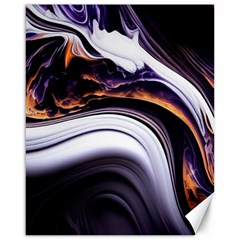 Marble Abstract Water Gold Dark Pink Purple Art Canvas 16  X 20  by Pakemis