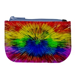 Colour Background Structure Lines Explosion Pop Large Coin Purse by Pakemis