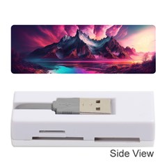 Ai Generated Mountain Ocean Lava Fire Sky Sea Memory Card Reader (stick) by Pakemis