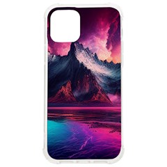 Ai Generated Mountain Ocean Lava Fire Sky Sea Iphone 12/12 Pro Tpu Uv Print Case by Pakemis