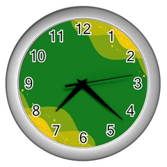 Background Pattern Texture Design Wall Clock (silver)