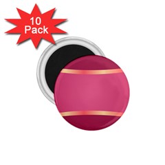 Heart Valentine Love Pink Red 1 75  Magnets (10 Pack) 
