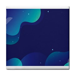 Abstract Blue Texture Space Tile Coaster by Ravend