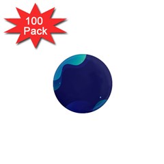 Abstract Blue Texture Space 1  Mini Magnets (100 Pack)  by Ravend