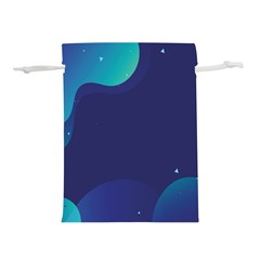 Abstract Blue Texture Space Lightweight Drawstring Pouch (m)