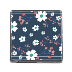 Floral Digital Background Memory Card Reader (square 5 Slot)