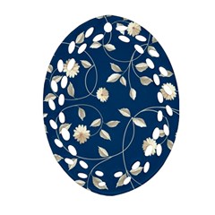 Flora Flower Flowers Nature Abstract Wallpaper Design Oval Filigree Ornament (two Sides)