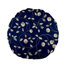 Flora Flower Flowers Nature Abstract Wallpaper Design Standard 15  Premium Flano Round Cushions by Ravend