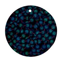 Background Abstract Textile Design Round Ornament (two Sides)