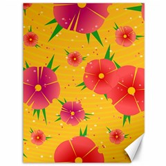 Background Flowers Floral Pattern Canvas 36  X 48 