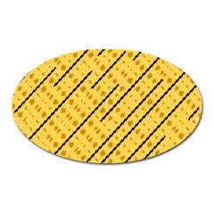 Background Yellow Background Oval Magnet