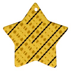 Background Yellow Background Star Ornament (two Sides) by Ravend