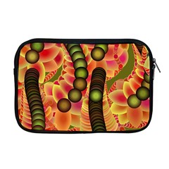 Abstract Background Digital Green Apple Macbook Pro 17  Zipper Case by Ravend