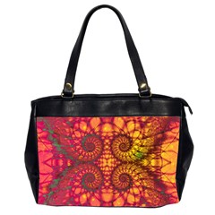 Abstract Art Pattern Fractal Design Oversize Office Handbag (2 Sides)