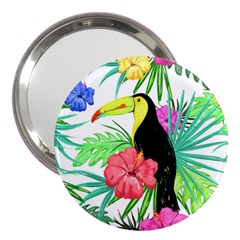 Sheets Tropical Nature Green Plant 3  Handbag Mirrors