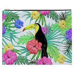 Sheets Tropical Nature Green Plant Cosmetic Bag (xxxl)