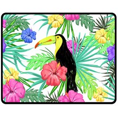 Sheets Tropical Nature Green Plant Fleece Blanket (medium)