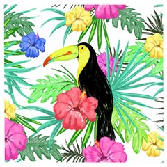 Sheets Tropical Nature Green Plant Wooden Puzzle Square by Ravend