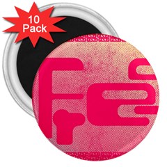 Pink Background Grunge Texture 3  Magnets (10 Pack) 