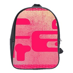 Pink Background Grunge Texture School Bag (xl)