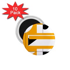 Design Pattern Yellow Background Art 1 75  Magnets (10 Pack) 