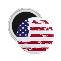 America Unite Stated Red Background Us Flags 2 25  Magnets