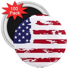 America Unite Stated Red Background Us Flags 3  Magnets (100 Pack)