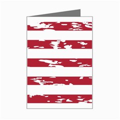 America Unite Stated Red Background Us Flags Mini Greeting Card by Jancukart