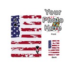 America Unite Stated Red Background Us Flags Playing Cards 54 Designs (Mini) Front - SpadeA