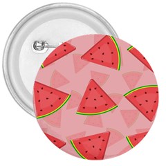 Background Watermelon Pattern Fruit Food Sweet 3  Buttons by Jancukart