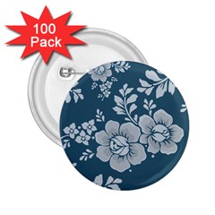 Flowers Design Floral Pattern Stems Plants 2 25  Buttons (100 Pack) 