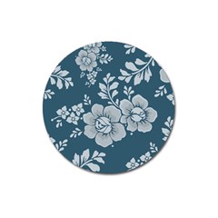 Flowers Design Floral Pattern Stems Plants Magnet 3  (round)