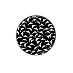 Dolphins Fish Pattern Ocean Sea Fins Aquatic Hat Clip Ball Marker by Jancukart