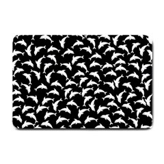 Dolphins Fish Pattern Ocean Sea Fins Aquatic Small Doormat by Jancukart