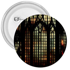 Stained Glass Window Gothic Haunted Eerie 3  Buttons