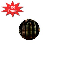 Stained Glass Window Gothic Haunted Eerie 1  Mini Magnets (100 Pack) 