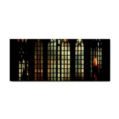 Stained Glass Window Gothic Haunted Eerie Hand Towel by Jancukart