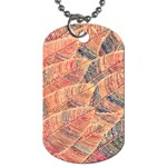 Leaves Pattern Abstract Circles Dots Ornament Dog Tag (One Side) Front