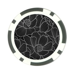 Flower Pattern Background Floral Beautiful Bloom Poker Chip Card Guard