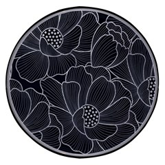 Flower Pattern Background Floral Beautiful Bloom Wireless Fast Charger(black)