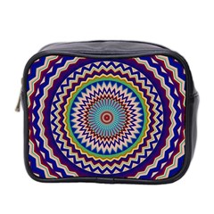 Kaleidoscope Geometric Circles Mandala Pattern Mini Toiletries Bag (two Sides) by Jancukart