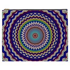 Kaleidoscope Geometric Circles Mandala Pattern Cosmetic Bag (xxxl)